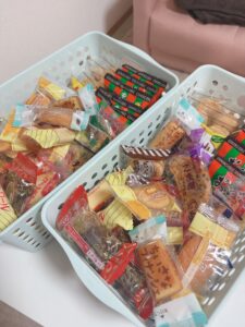池袋リフレ・フェアリースターの待機所お菓子の写真