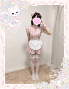 池袋 フェアリースター ナナセちゃん 中華風メイドコスプレ 全身 白ニーソ