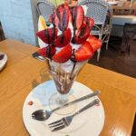 いちごです✨おっきいパフェ食べに行ってきました！🍓🍨✨️